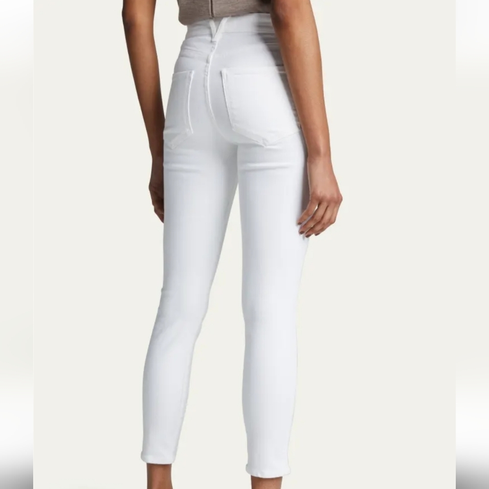 Veronica Beard Debbie High-Rise Skinny Jeans, White - Picture 2 of 15